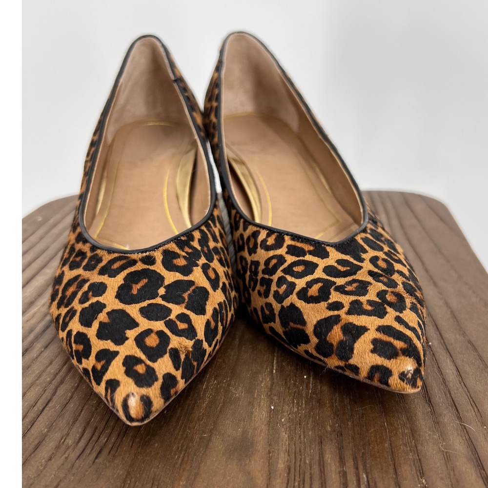 Vionic Josie Leopard Print Calf Hair Kitten Heel Pumps Brown Black Size 9.5 - Picture 3 of 7